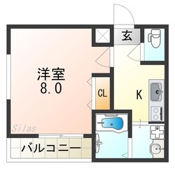 杉本町駅 徒歩3分 1階の物件間取画像